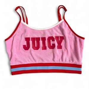 Juicy Couture Pink Terry Cloth Crop Top